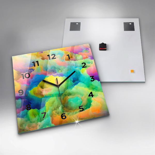 Reloj de pared cuadrado Textura fractal