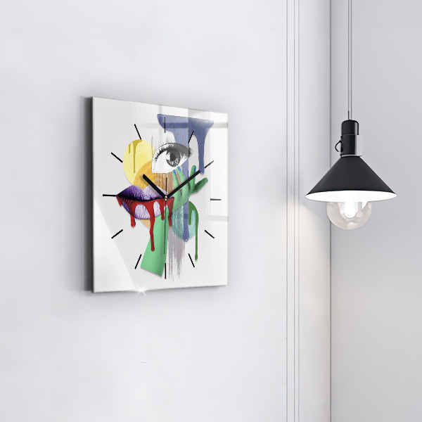 Reloj cuadrado Collage surrealista