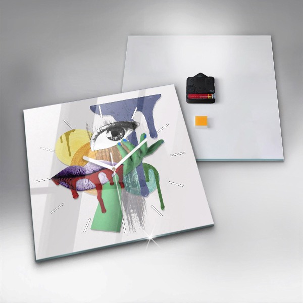 Reloj cuadrado Collage surrealista