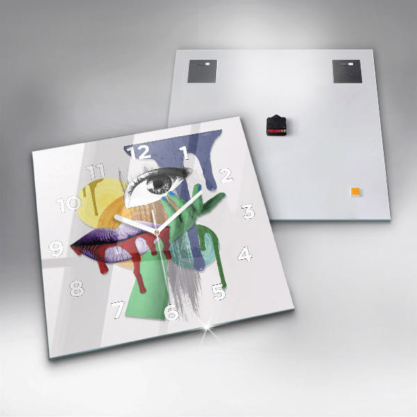 Reloj cuadrado Collage surrealista