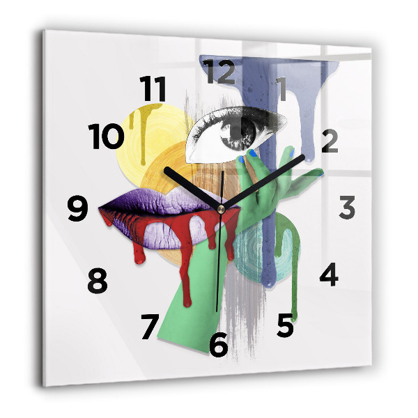 Reloj cuadrado Collage surrealista