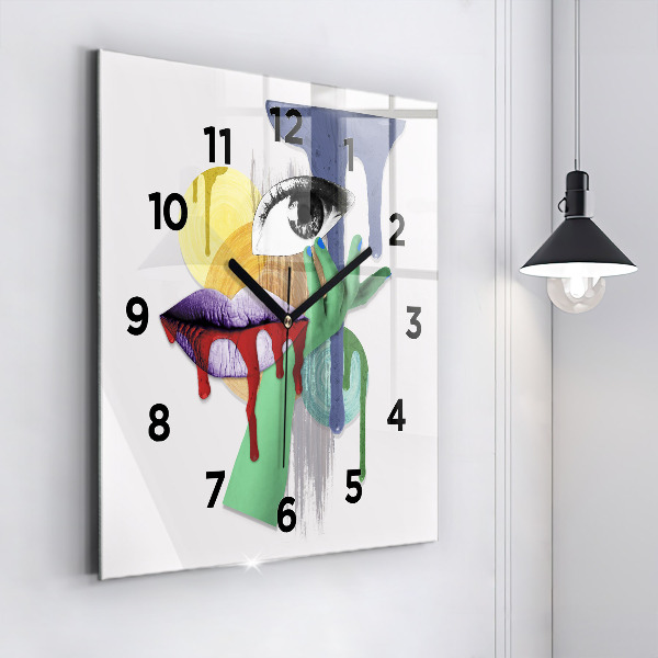Reloj cuadrado Collage surrealista