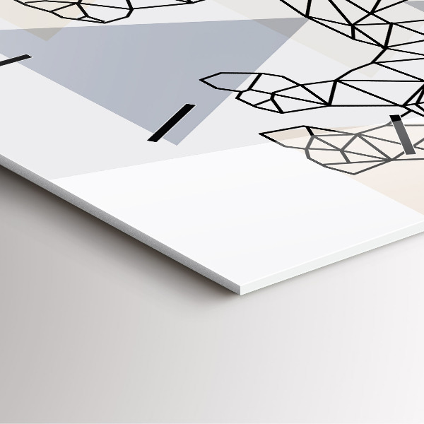 Reloj de pared cuadrado Patrón geométrico