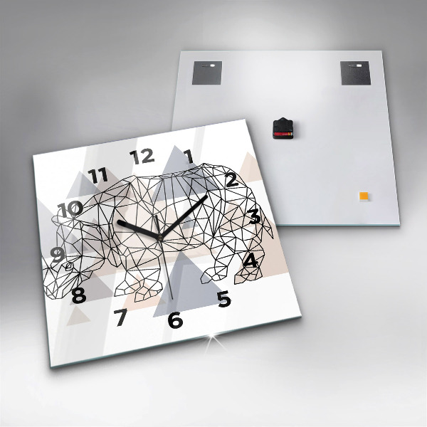 Reloj de pared cuadrado Patrón geométrico