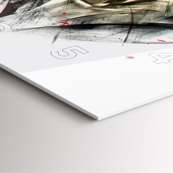 Reloj de pared cuadrado Retrato dibujado de un lobo