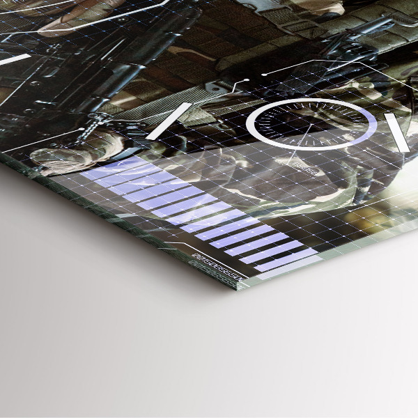 Reloj cuadrado Soldado con pistola