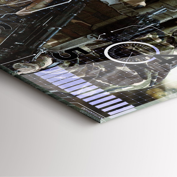 Reloj cuadrado Soldado con pistola