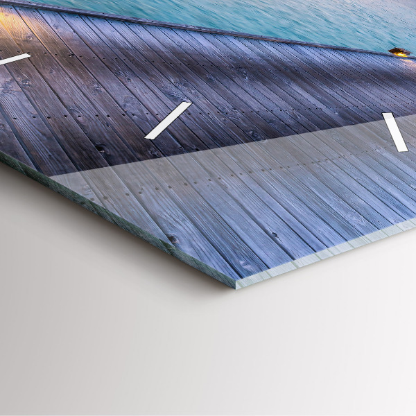 Reloj de pared cuadrado Puesta de sol Maldivas