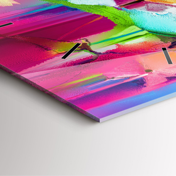 Reloj de pared cuadrado Flores abstractas