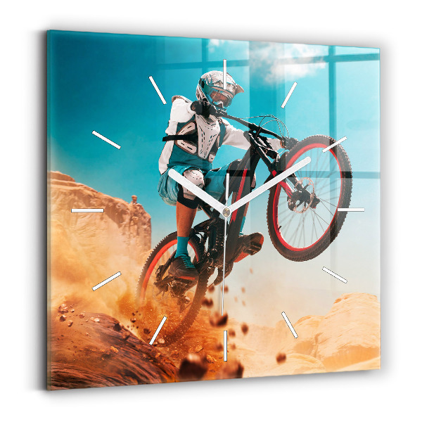 Reloj de pared cuadrado Stuntman y adrenalina
