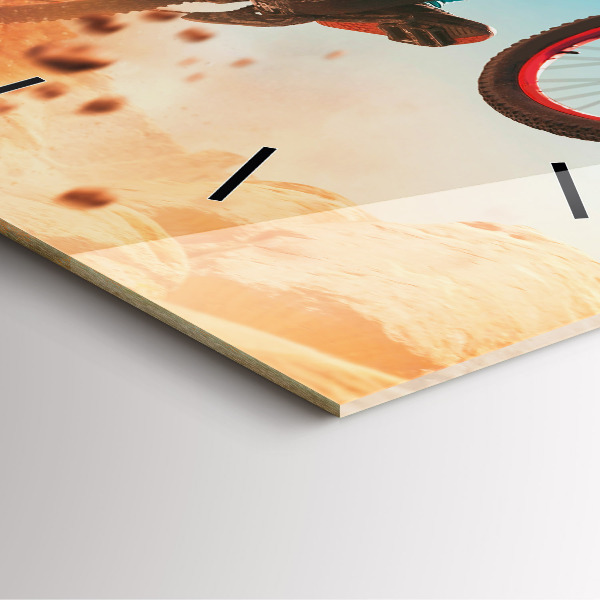 Reloj de pared cuadrado Stuntman y adrenalina