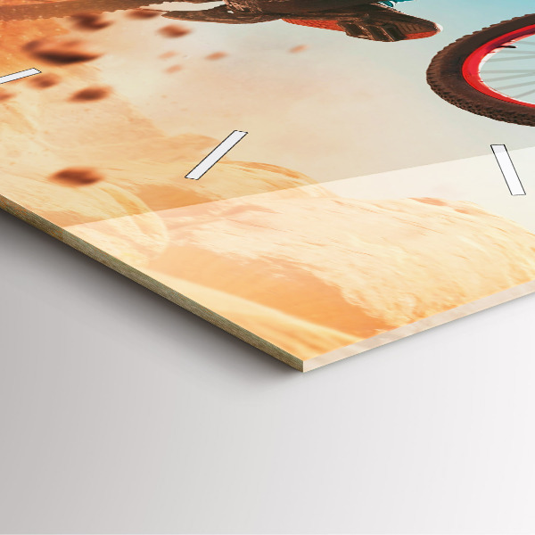 Reloj de pared cuadrado Stuntman y adrenalina