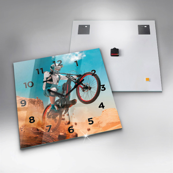 Reloj de pared cuadrado Stuntman y adrenalina