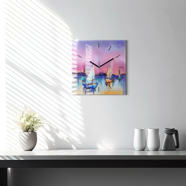 Reloj de pared cuadrado Paisaje marino