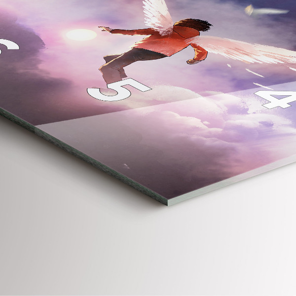 Reloj cuadrado Niño con alas