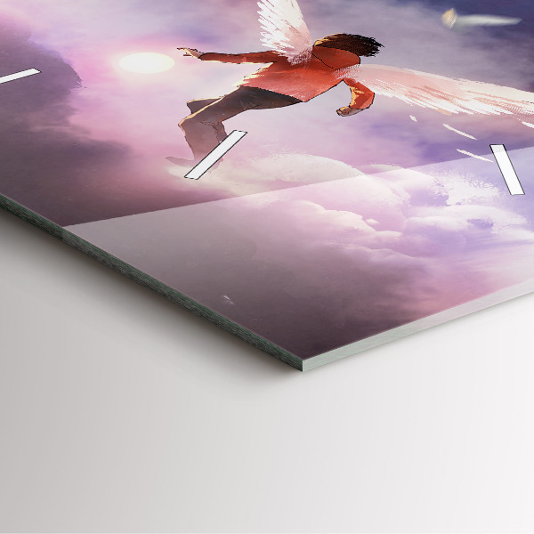 Reloj cuadrado Niño con alas