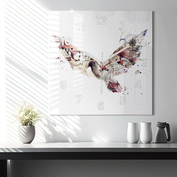 Reloj cuadrado Vista abstracta