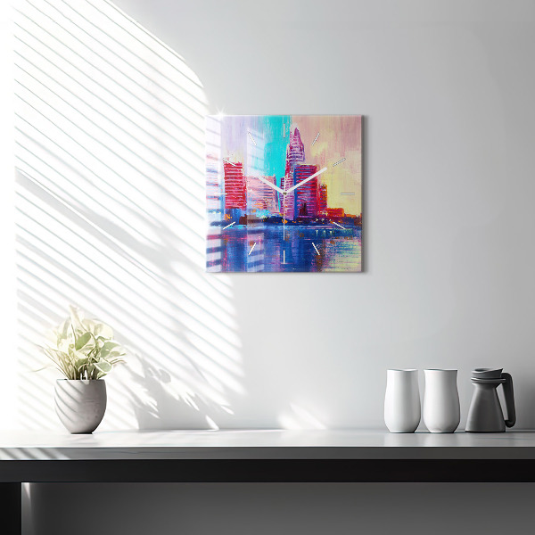 Reloj cuadrado Abstracto de rascacielos