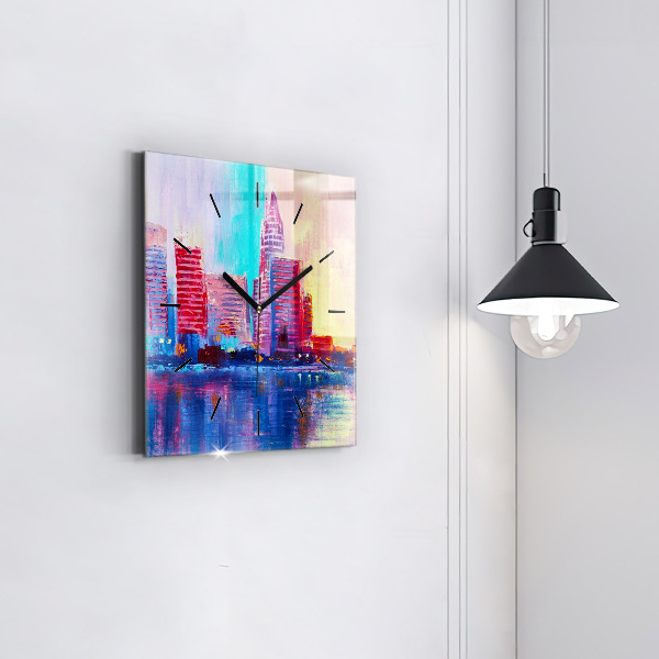 Reloj cuadrado Abstracto de rascacielos