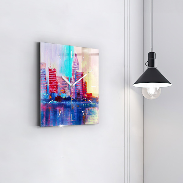 Reloj cuadrado Abstracto de rascacielos