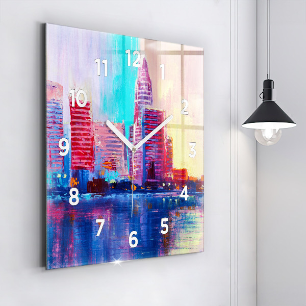 Reloj cuadrado Abstracto de rascacielos