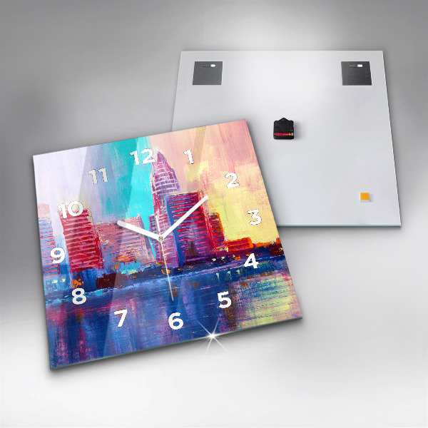 Reloj cuadrado Abstracto de rascacielos