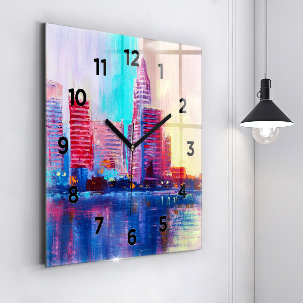 Reloj cuadrado Abstracto de rascacielos