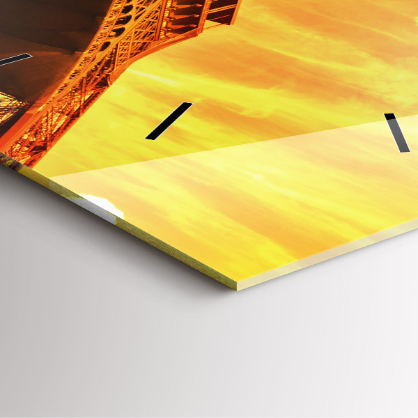 Reloj de pared cuadrado Torre Eiffel en París