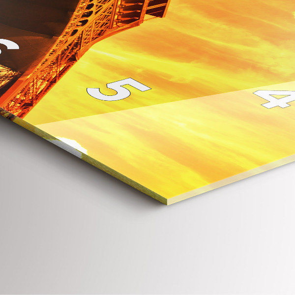 Reloj de pared cuadrado Torre Eiffel en París