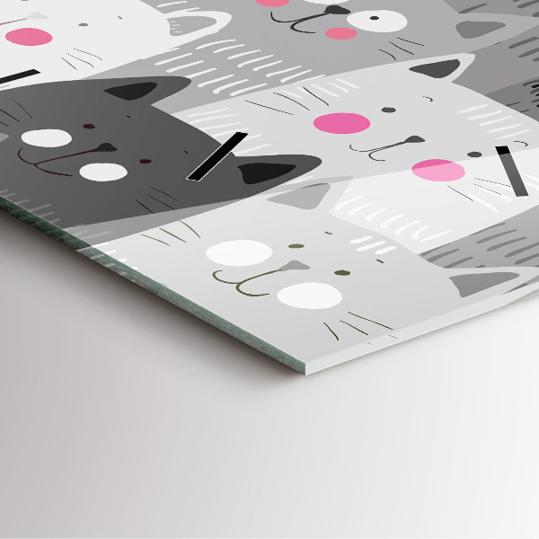 Reloj de pared cuadrado Patrón con gatos