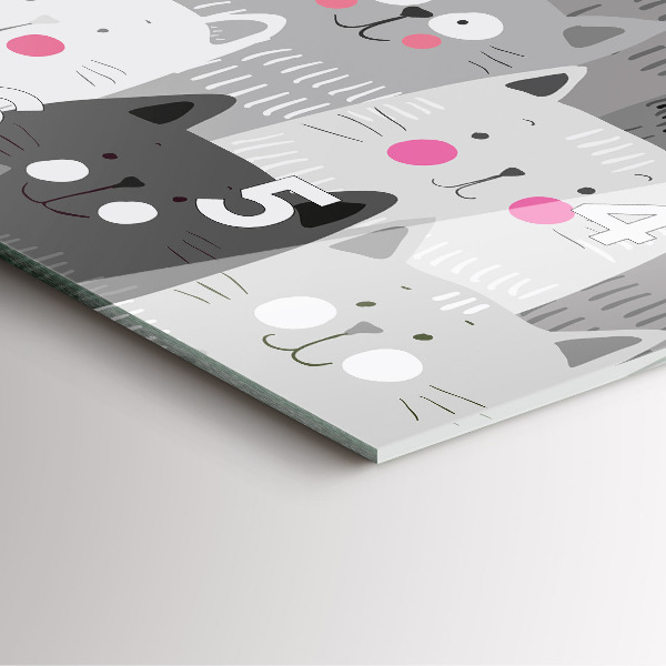 Reloj de pared cuadrado Patrón con gatos