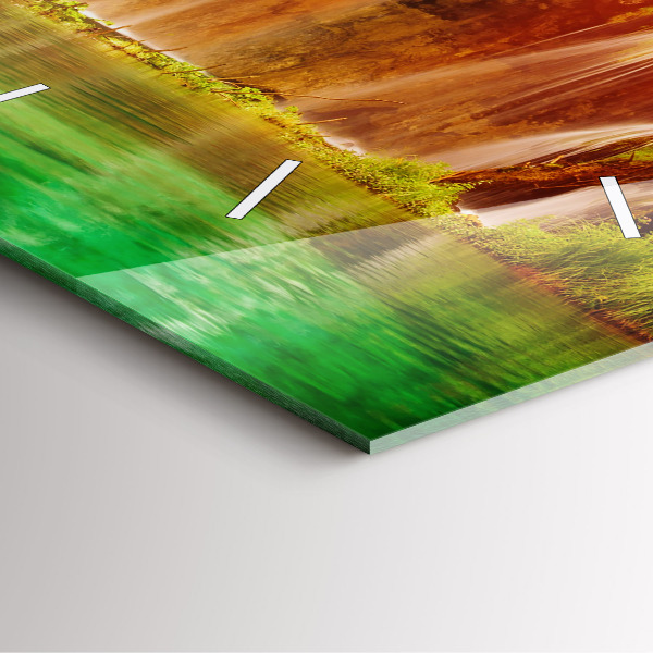 Reloj cuadrado Vista de una cascada