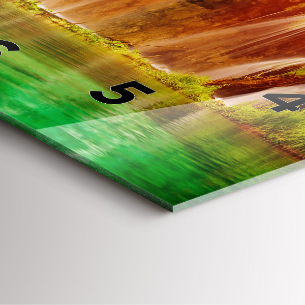 Reloj cuadrado Vista de una cascada