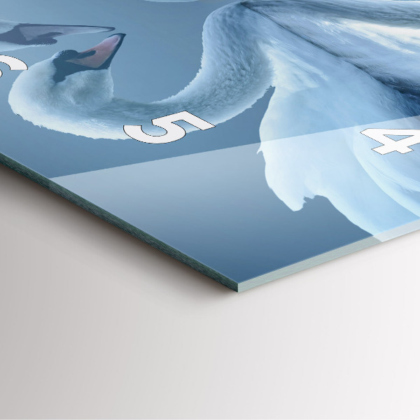 Reloj cuadrado Cisnes en el corazón