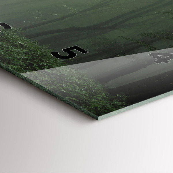 Reloj de pared cuadrado Bosque brumoso por la mañana