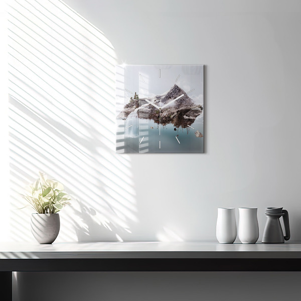 Reloj de pared cuadrado Cascada isla voladora