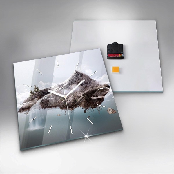 Reloj de pared cuadrado Cascada isla voladora