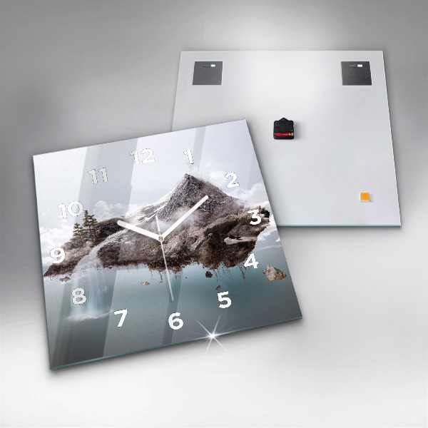 Reloj de pared cuadrado Cascada isla voladora
