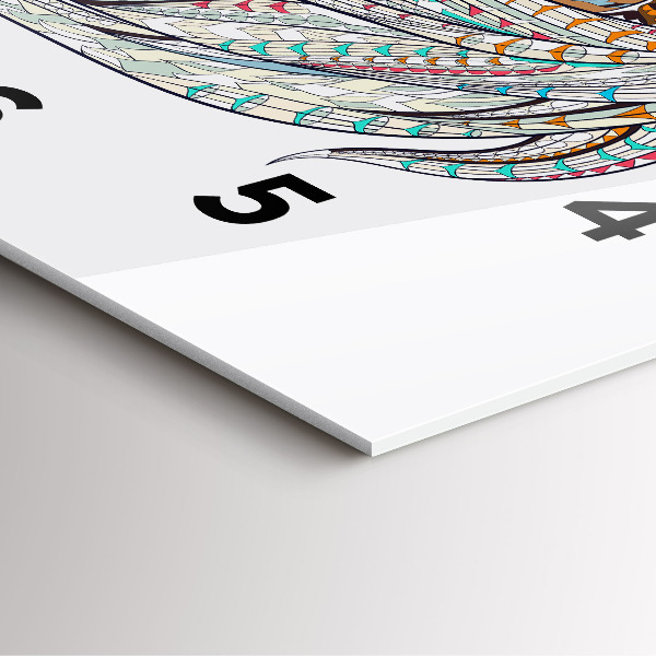 Reloj de pared cuadrado Ilustración de un caballo