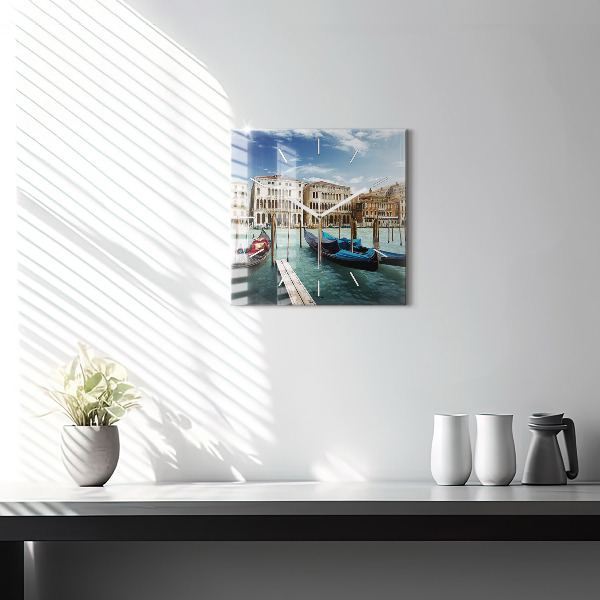 Reloj cuadrado Góndolas Venecia Italia