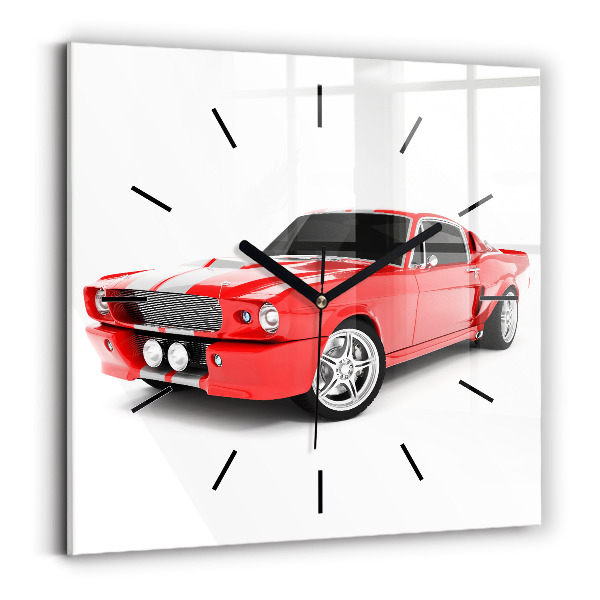 Reloj de pared cuadrado Coche deportivo