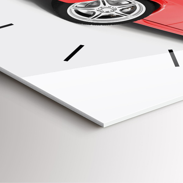 Reloj de pared cuadrado Coche deportivo