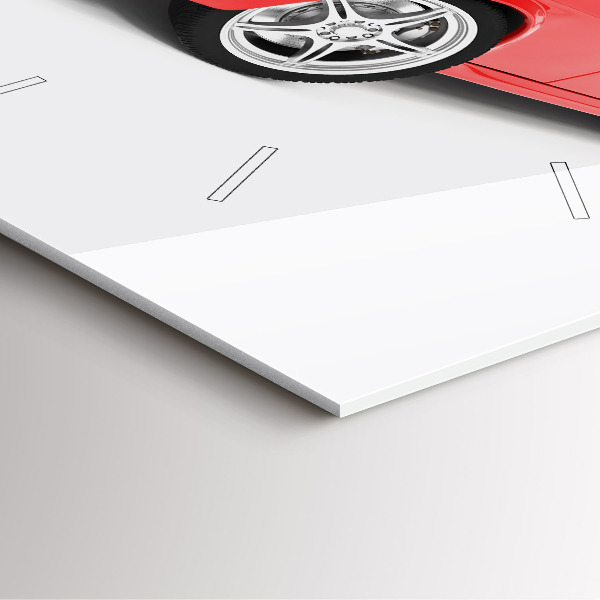 Reloj de pared cuadrado Coche deportivo