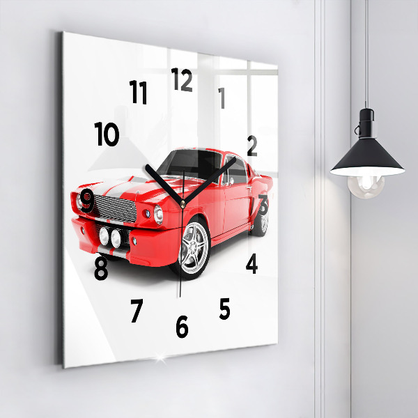 Reloj de pared cuadrado Coche deportivo