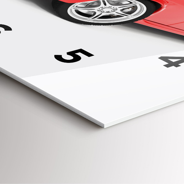 Reloj de pared cuadrado Coche deportivo