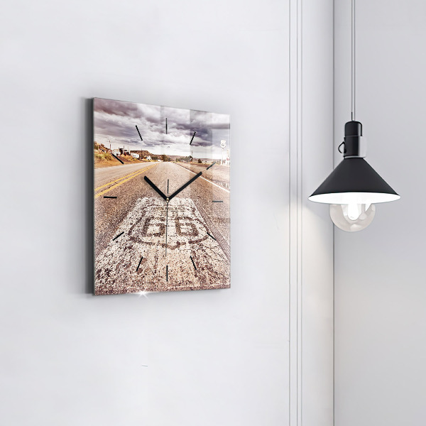 Reloj cuadrado Ruta 66 EE.UU.