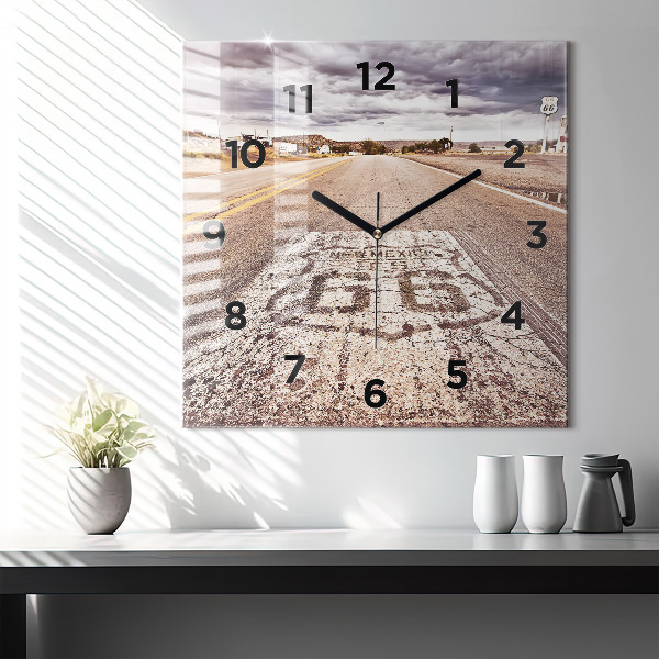 Reloj cuadrado Ruta 66 EE.UU.