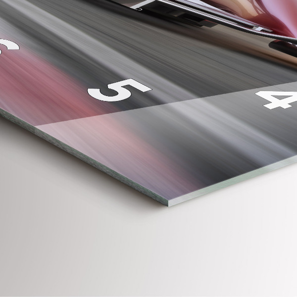 Reloj de pared cuadrado Coche de carreras deportivo