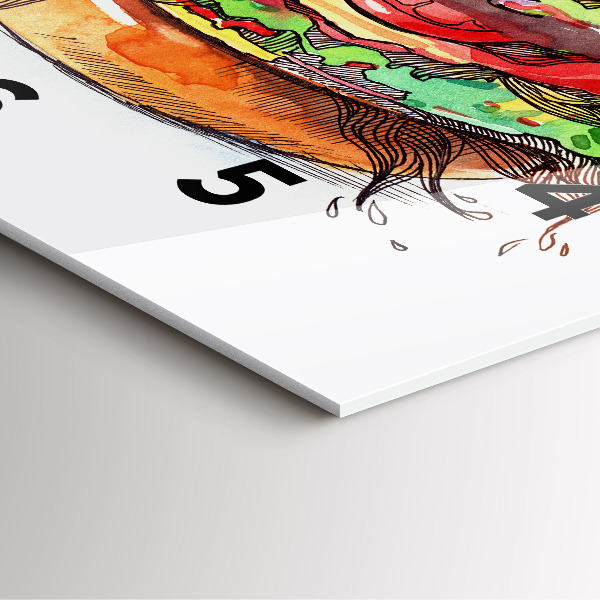 Reloj cuadrado Hamburguesa de queso XXL