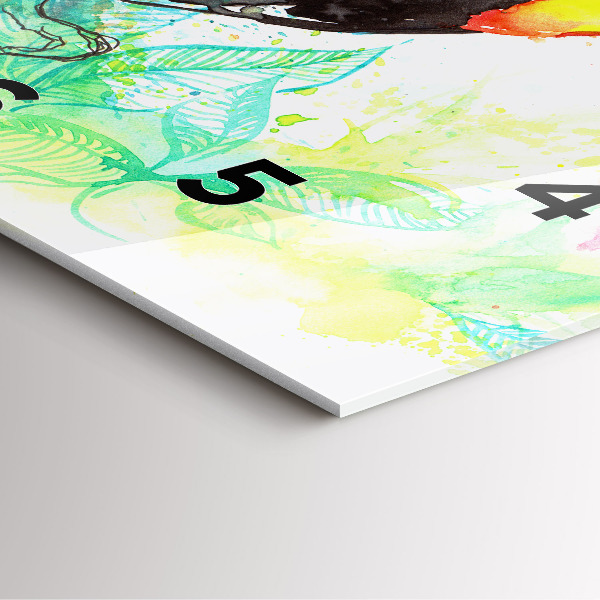 Reloj de pared cuadrado Tucán en la hierba